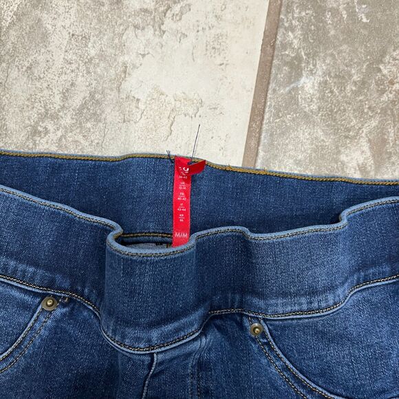 Spanx High Rise Distressed Skinny Jeans - Raw Hem Size Med - Picture 7 of 13